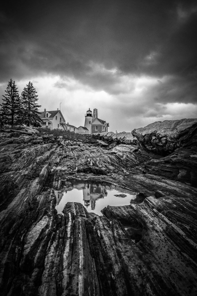 Black And White Second In Category Pemequid Lighthouse By Jeana Caywood