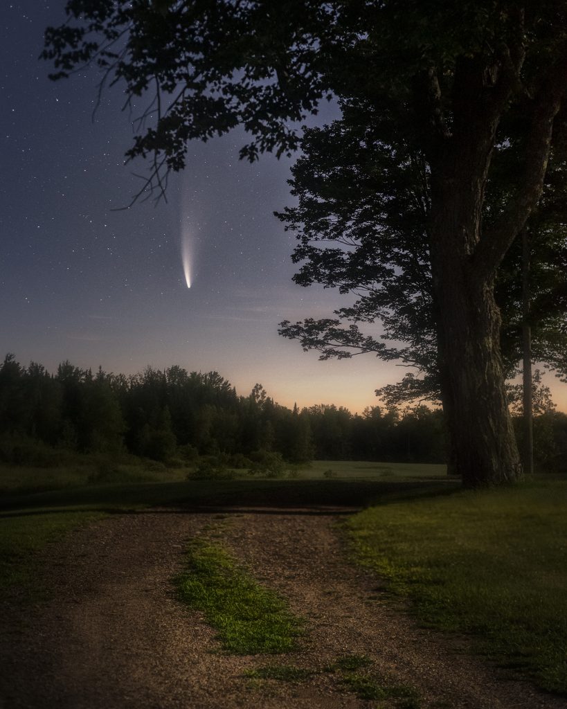Honorable Mention Long Exposure And Night Photography Comet Neowise In Central Maine Usa By Michael Taylor