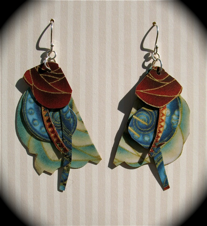 Recycled Magazine Paper Earrings